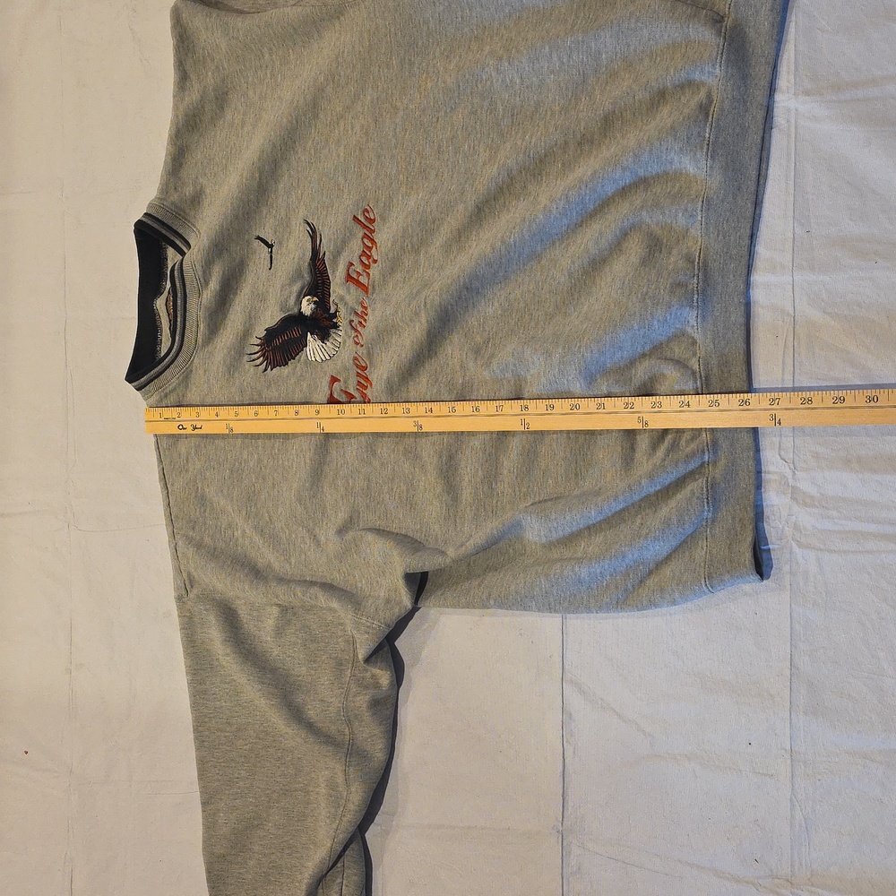 Headwaters Men's VTG Gray Eye of the Eagle Embroidered Crewneck Sweatshirt XXL - Picture 6 of 9